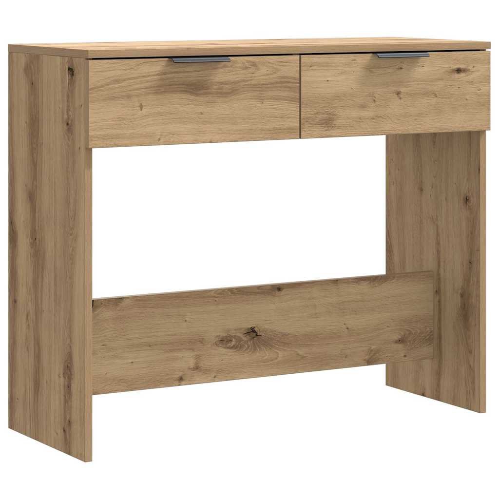 Mesa consola - mesa de entrada madera de ingeniería roble artesanal 90x36x75 cm