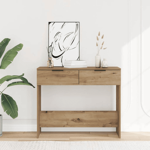 Mesa Consola - Mesa De Entrada 90x36x75 cm derivados madeira carvalho artisiano