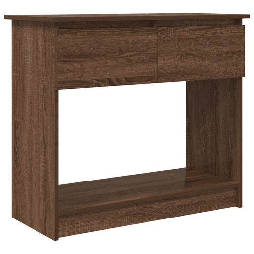 Mesa Consola - Mesa De Entrada com gavetas 85,5x38,5x74,5 cm carvalho castanho