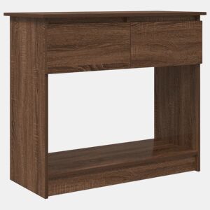 Mesa Consola - Mesa De Entrada com gavetas 85,5x38,5x74,5 cm carvalho castanho