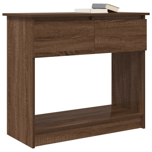 Mesa Consola - Mesa De Entrada com gavetas 85,5x38,5x74,5 cm carvalho castanho