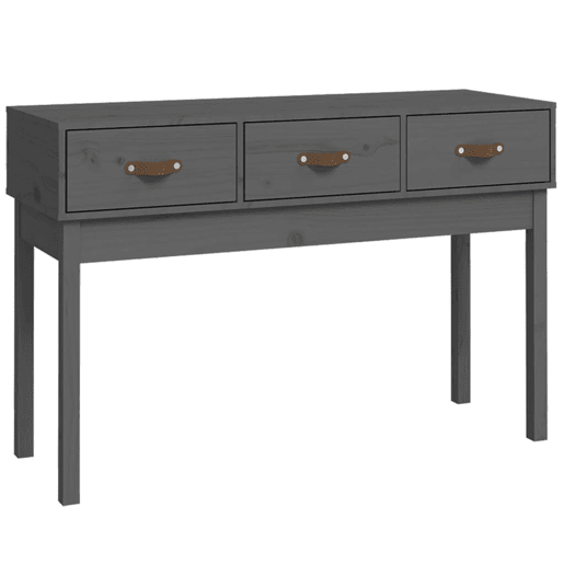 Mesa Consola - Mesa De Entrada 114x40x75 cm madeira de pinho maciça cinzento