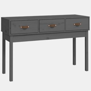 Mesa Consola - Mesa De Entrada 114x40x75 cm madeira de pinho maciça cinzento