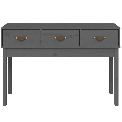 Mesa Consola - Mesa De Entrada 114x40x75 cm madeira de pinho maciça cinzento