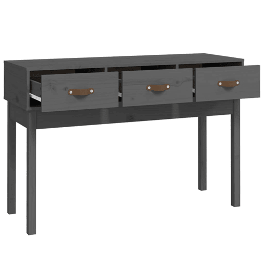 Mesa Consola - Mesa De Entrada 114x40x75 cm madeira de pinho maciça cinzento