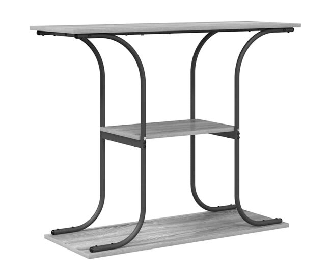 Mesa consola - mesa de entrada con estante gris sonoma 101 x 35 x 80.5 cm