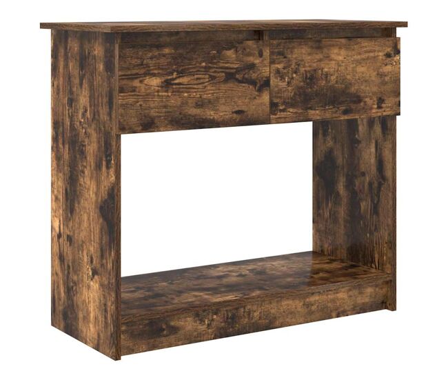 Mesa consola - mesa de entrada con cajones roble ahumado 85,5x38,5x74,5 cm
