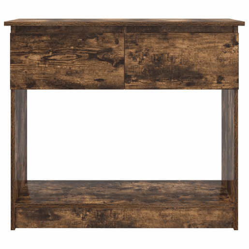 Mesa Consola - Mesa De Entrada com gavetas 85,5x38,5x74,5 cm carvalho fumado