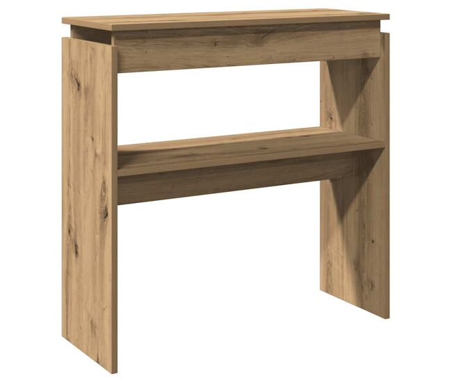 Mesa consola - mesa de entrada madera de ingeniería roble artesanal 80x30x80 cm