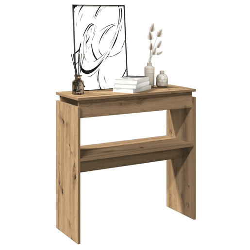 Mesa Consola - Mesa De Entrada 80x30x80 cm derivados madeira carvalho artisiano