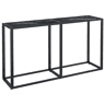 Mesa Consola - Mesa De Entrada mármore preto 140x35x75,5 cm vidro temperado