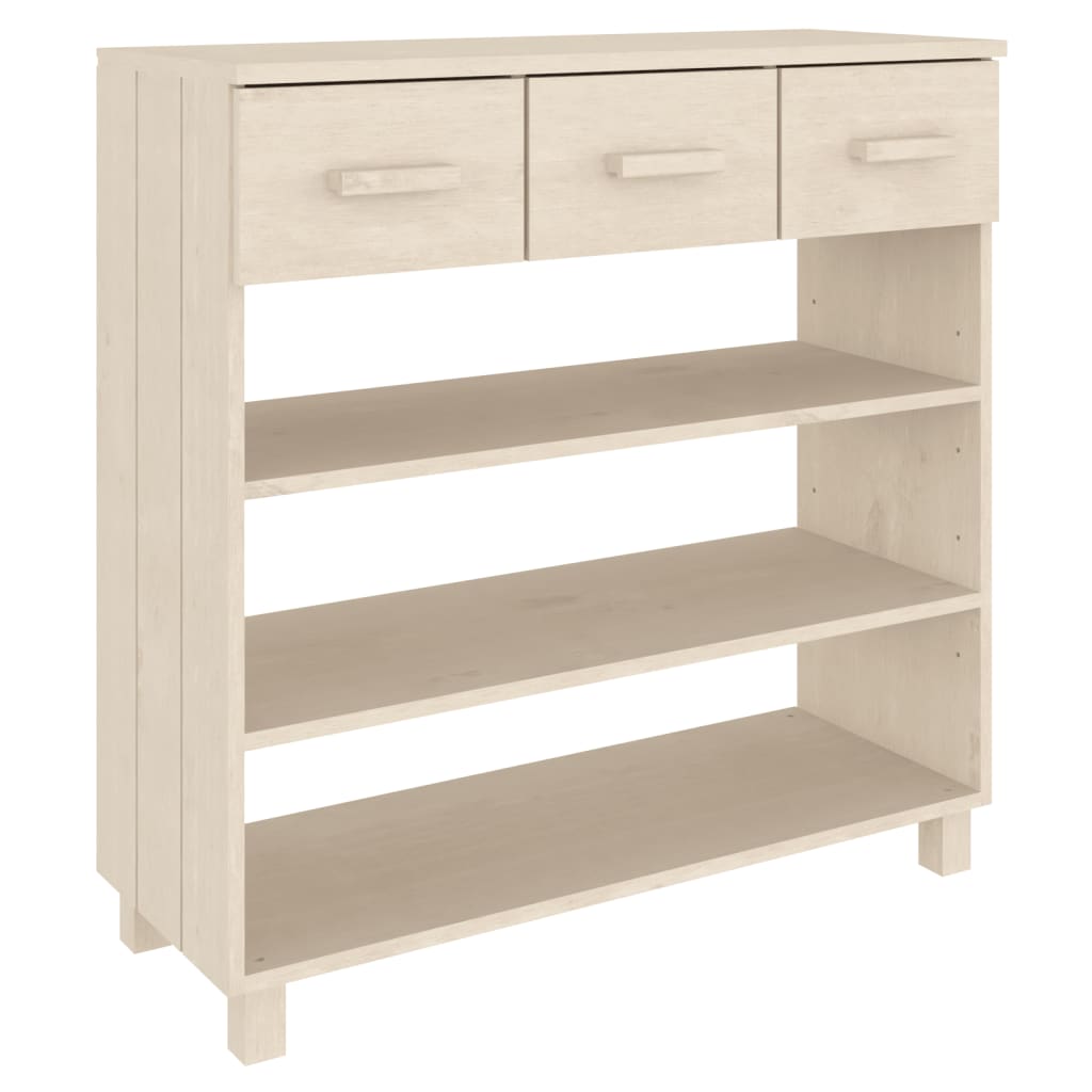 Mesa consola - mesa de entrada hamar madera maciza pino marrón miel 90x35x90 cm