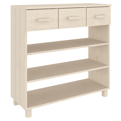 Mesa Consola - Mesa De Entrada HAMAR 90x35x90 cm pinho maciço castanho-mel