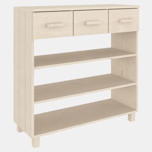 Mesa Consola - Mesa De Entrada HAMAR 90x35x90 cm pinho maciço castanho-mel