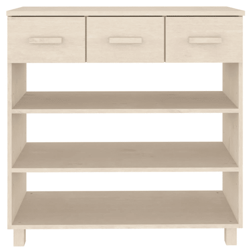 Mesa Consola - Mesa De Entrada HAMAR 90x35x90 cm pinho maciço castanho-mel