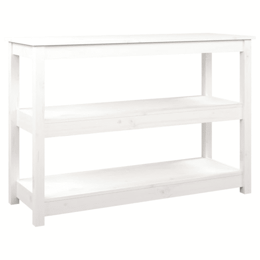 Mesa Consola - Mesa De Entrada 110x40x74 cm pinho maciço branco