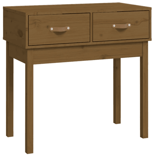 Mesa Consola - Mesa De Entrada 76,5x40x75 cm madeira de pinho maciça castanho mel