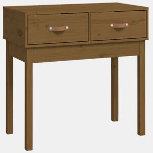 Mesa Consola - Mesa De Entrada 76,5x40x75 cm madeira de pinho maciça castanho mel