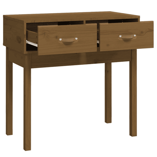 Mesa Consola - Mesa De Entrada 76,5x40x75 cm madeira de pinho maciça castanho mel