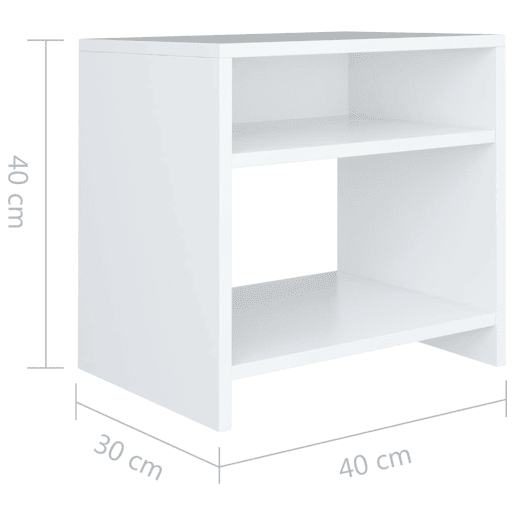 Mesa De Cabeceira - Mesinha De Cabeceira 40x30x40 cm derivados de madeira branco