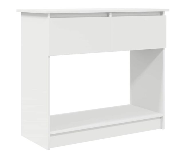 Mesa consola - mesa de entrada con cajones blanca 85,5x38,5x74,5 cm