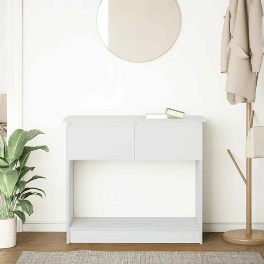 Mesa Consola - Mesa De Entrada com gavetas 85,5x38,5x74,5 cm branco