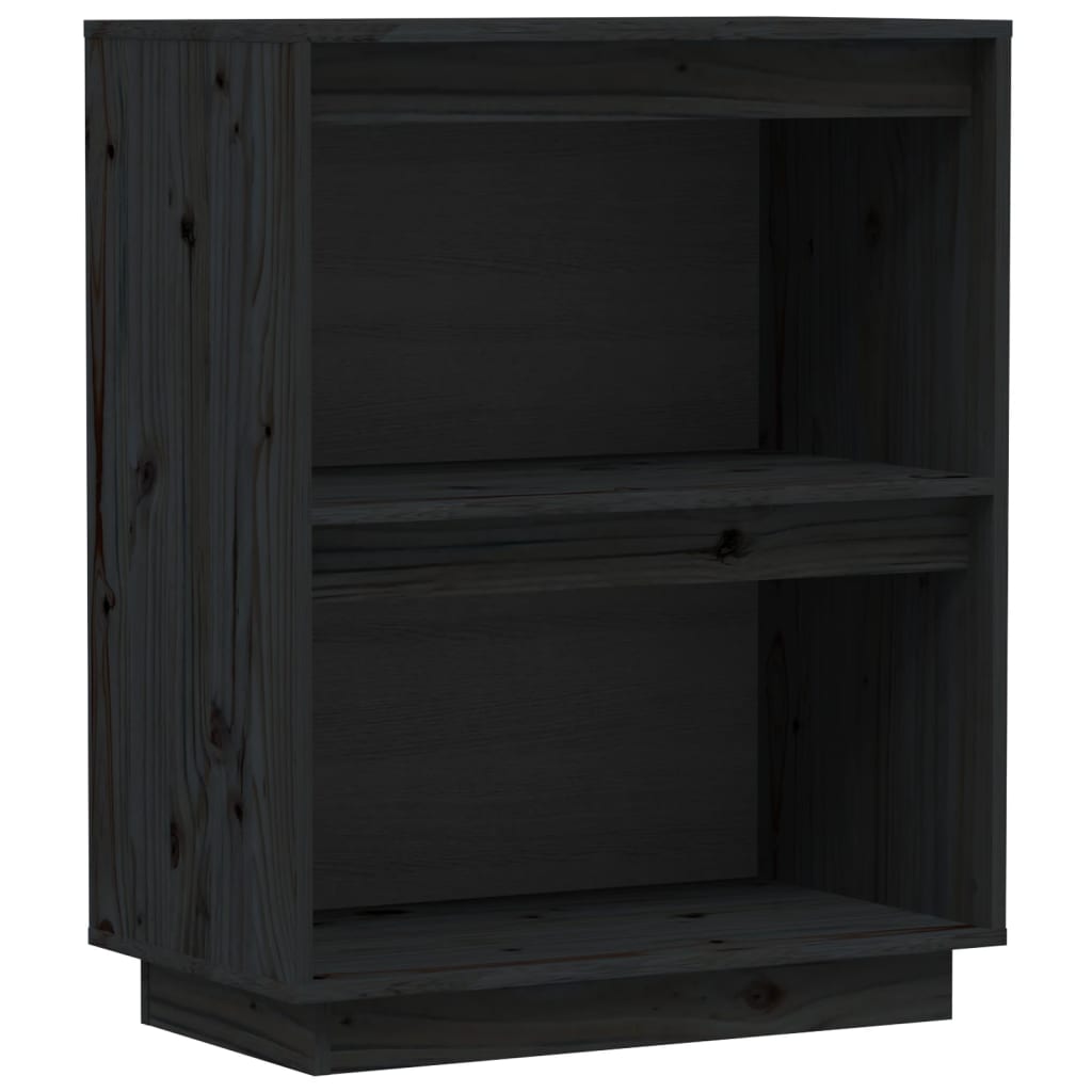 Mesa consola - mesa de entrada de madera maciza de pino negro 60x34x75 cm