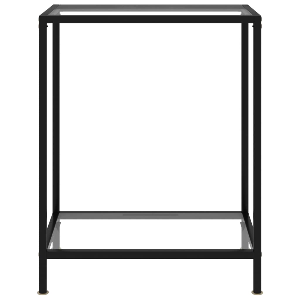 Mesa consola - mesa de entrada vidrio templado transparente 60x35x75 cm