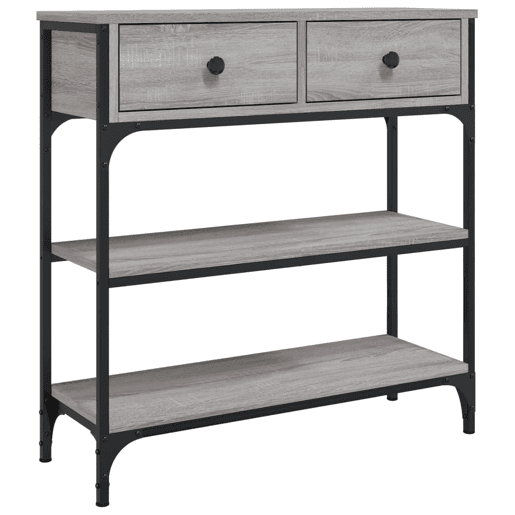 Mesa Consola - Mesa De Entrada 72,5x25x75 cm derivados de madeira cinzento sonoma