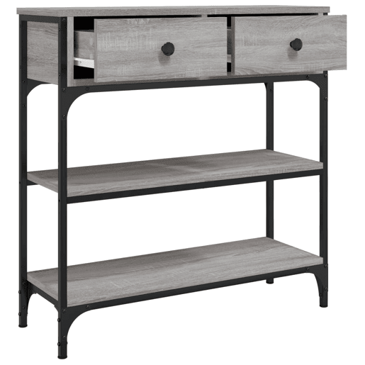 Mesa Consola - Mesa De Entrada 72,5x25x75 cm derivados de madeira cinzento sonoma