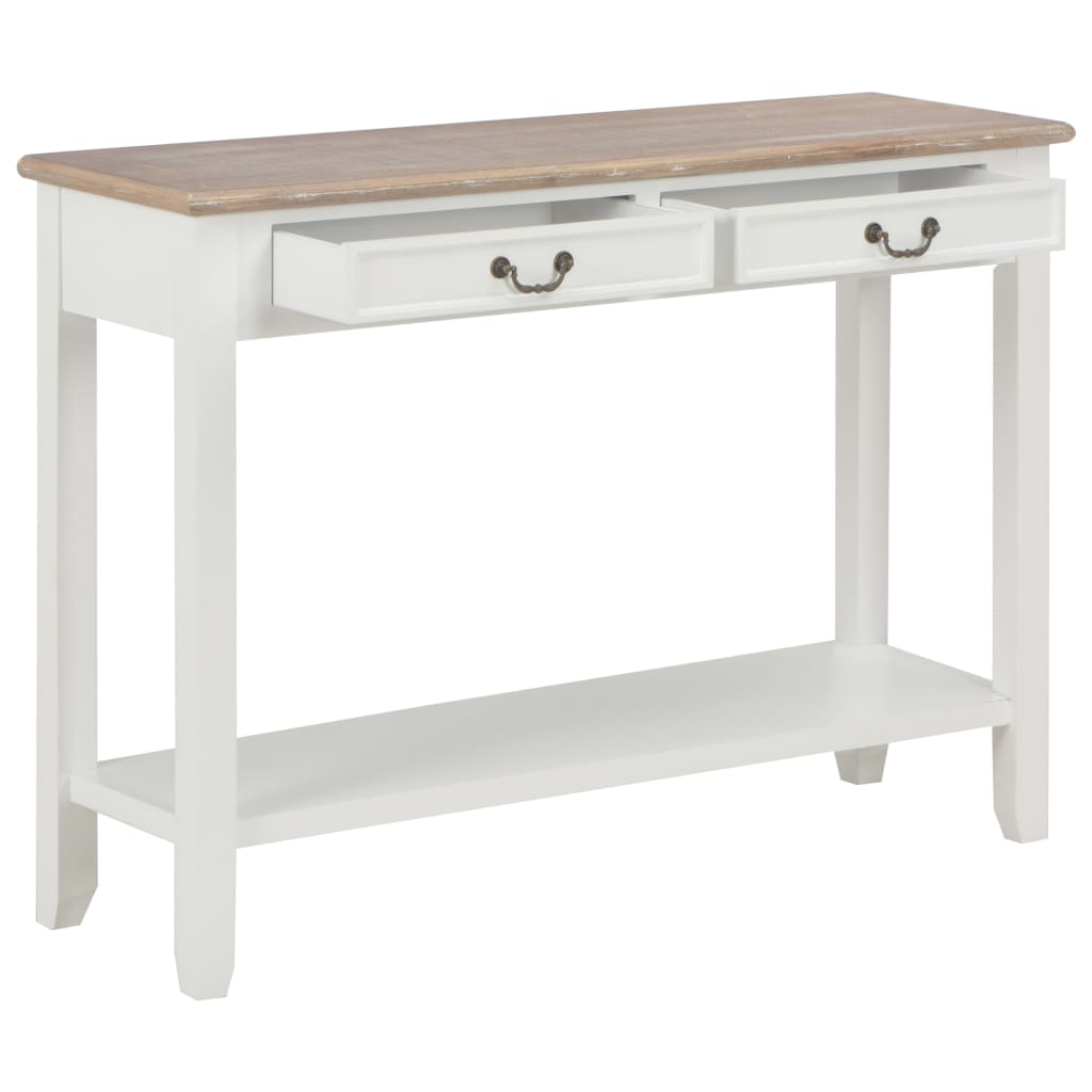 Mesa consola - mesa de entrada de madera blanco 110x35x80 cm