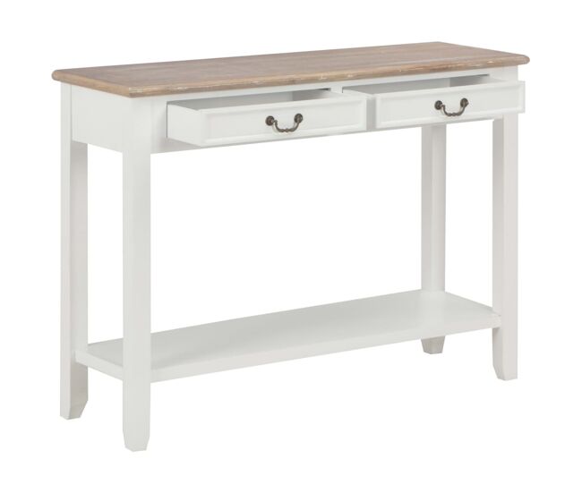 Mesa consola - mesa de entrada de madera blanco 110x35x80 cm