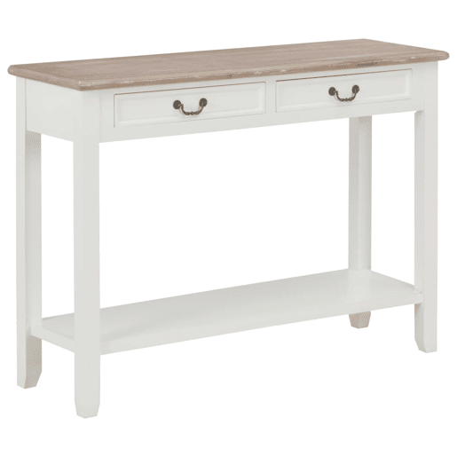 Mesa Consola - Mesa De Entrada 110x35x80 cm madeira branco