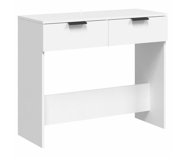 Mesa consola - mesa de entrada de madera contrachapada blanco 90x36x75 cm