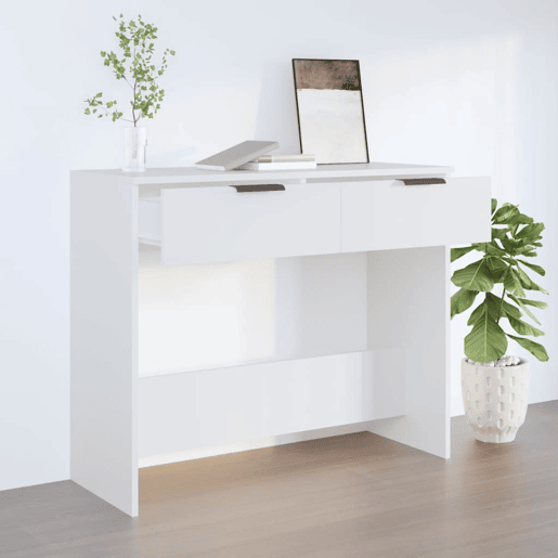 Mesa Consola - Mesa De Entrada 90x36x75 cm derivados de madeira branco
