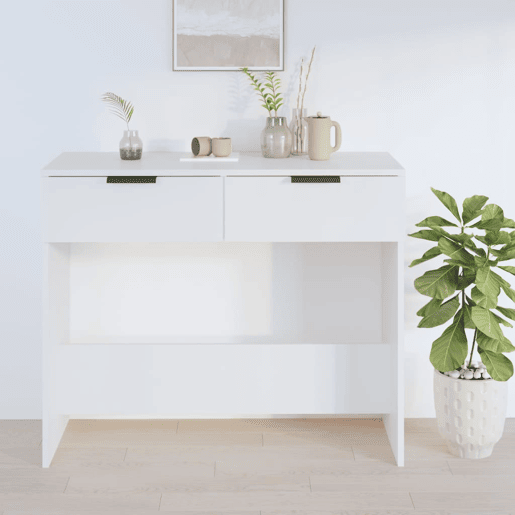 Mesa Consola - Mesa De Entrada 90x36x75 cm derivados de madeira branco