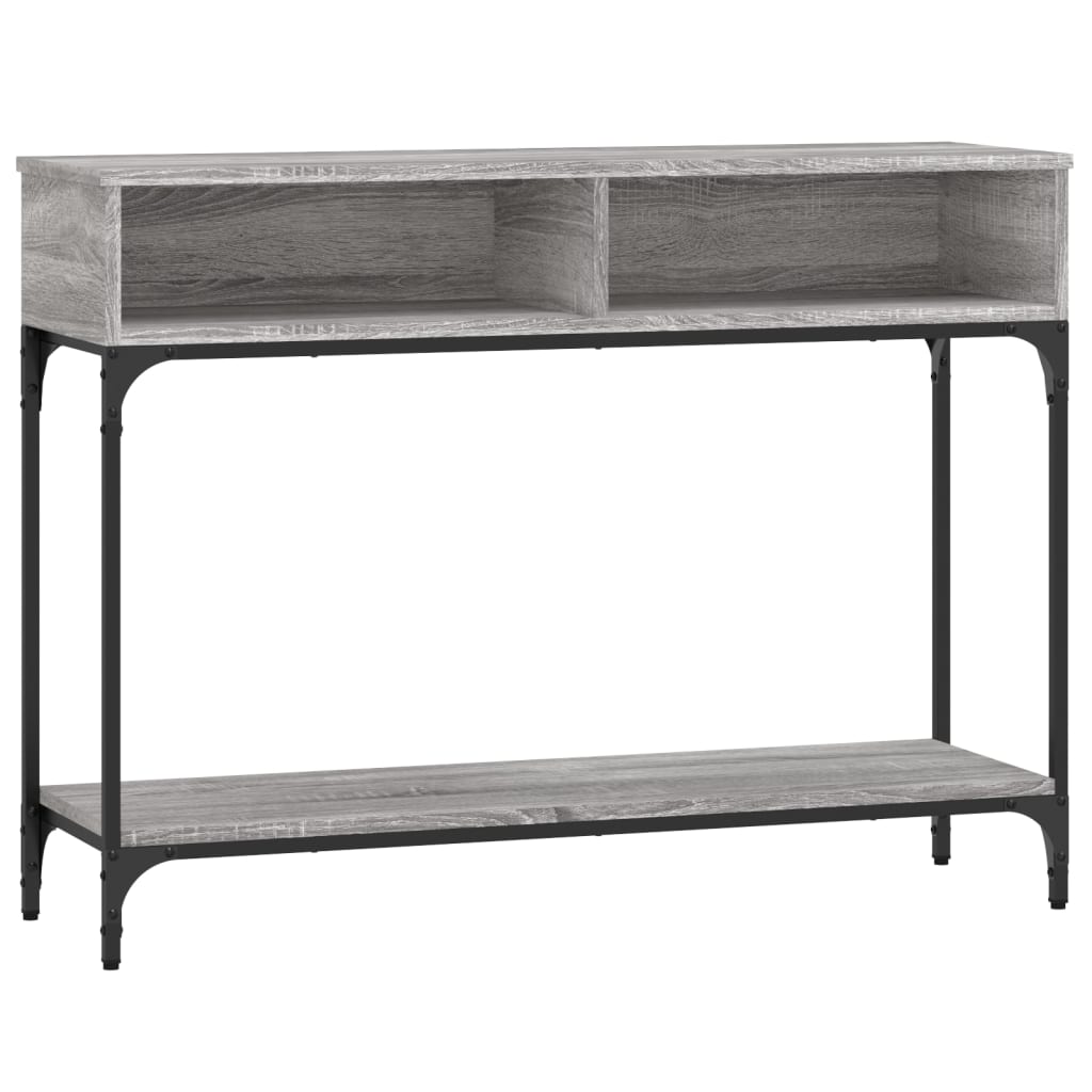Mesa consola - mesa de entrada madera de ingeniería gris sonoma 100x30,5x75 cm