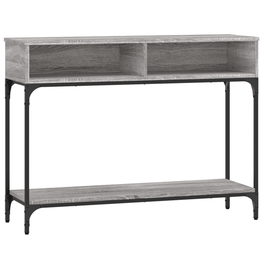 Mesa Consola - Mesa De Entrada 100x30,5x75cm derivados de madeira cinzento sonoma