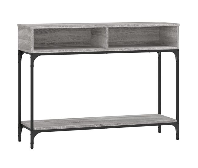 Mesa consola - mesa de entrada madera de ingeniería gris sonoma 100x30,5x75 cm