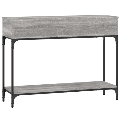 Mesa Consola - Mesa De Entrada 100x30,5x75cm derivados de madeira cinzento sonoma