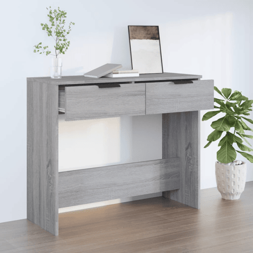 Mesa Consola - Mesa De Entrada 90x36x75 cm derivados de madeira cinzento sonoma