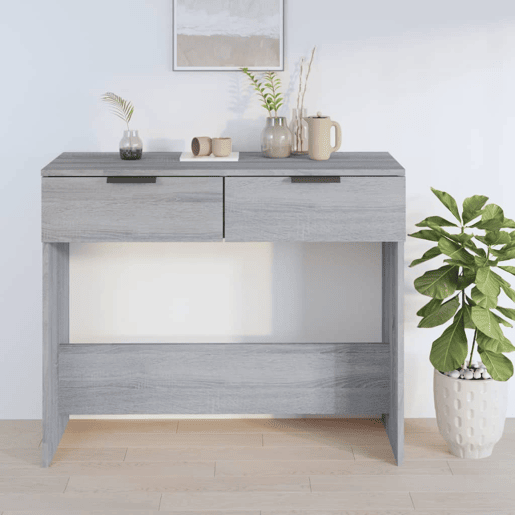 Mesa Consola - Mesa De Entrada 90x36x75 cm derivados de madeira cinzento sonoma