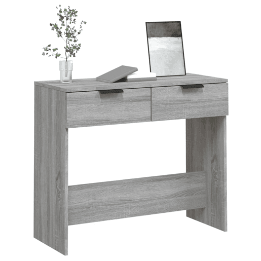 Mesa Consola - Mesa De Entrada 90x36x75 cm derivados de madeira cinzento sonoma