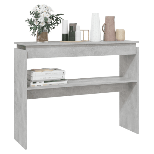 Mesa Consola - Mesa De Entrada 102x30x80 cm derivados de madeira cinzento cimento