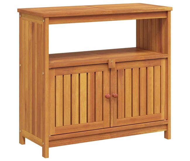 Mesa consola - mesa de entrada de jardín madera maciza acacia 80x35x75 cm