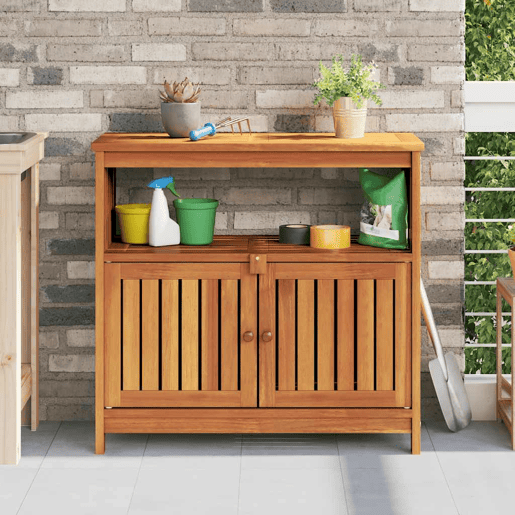 Mesa Consola - Mesa De Entrada para jardim 80x35x75 cm madeira de acácia maciça