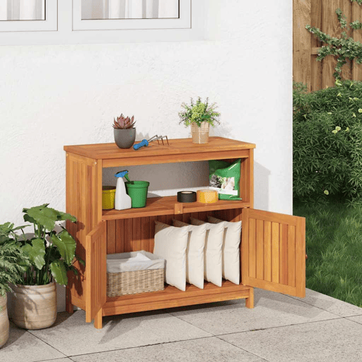 Mesa Consola - Mesa De Entrada para jardim 80x35x75 cm madeira de acácia maciça
