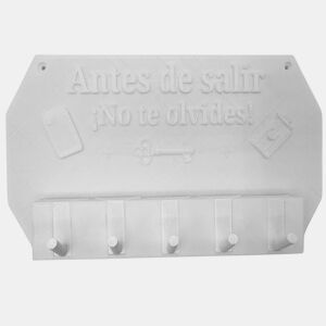 Well Home - Porta-chaves de parede Antes de sair, não se esqueça! cor Branco