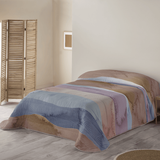 SANDAL - Edredom Nórdico Estampado - Ótimo Conforto e Acolchoamento Extra Macio - Peso 300 Gramas com Toque de Pena - Cama 180 - AZUL OCEANO