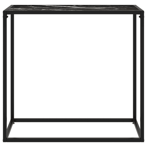 Mesa Consola - Mesa De Entrada 80x35x75 cm vidro temperado preto